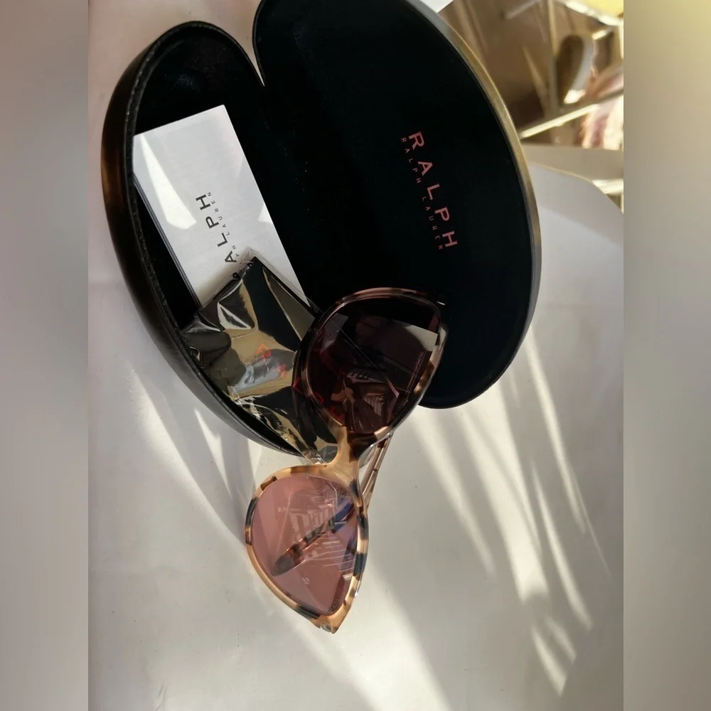 Ralph Lauren RA5160 1116/14 57. 17 13 New Brown Snakeskin Print/Gold Sunglasses